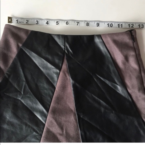 Silver Wishes Faux Vegan Leather Suede Mini Skirt - Picture 3 of 9
